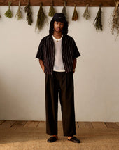 Cropped Jacquard Camp Shirt