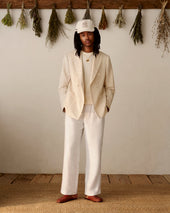 Leather Raffia Mule