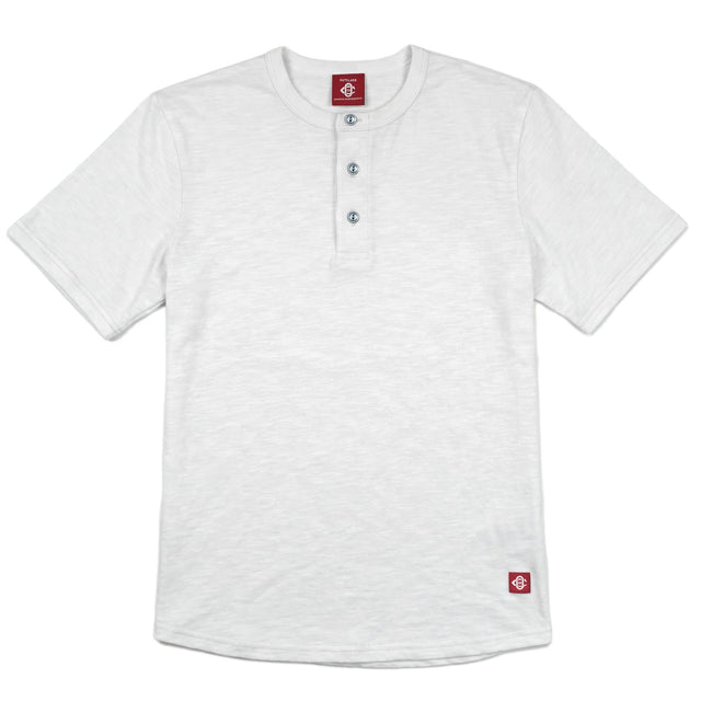 White Slub Henley