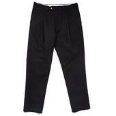 Black Sateen Pleated Pant