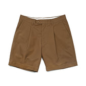 Clay Sateen Pleated Short