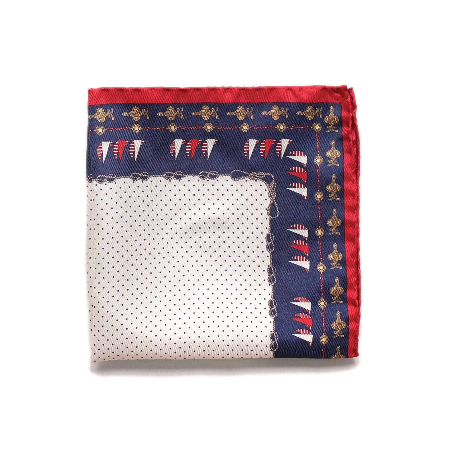 Nautical Polka Dot Pocket Square
