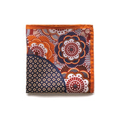 Orange Floral Pocket Square