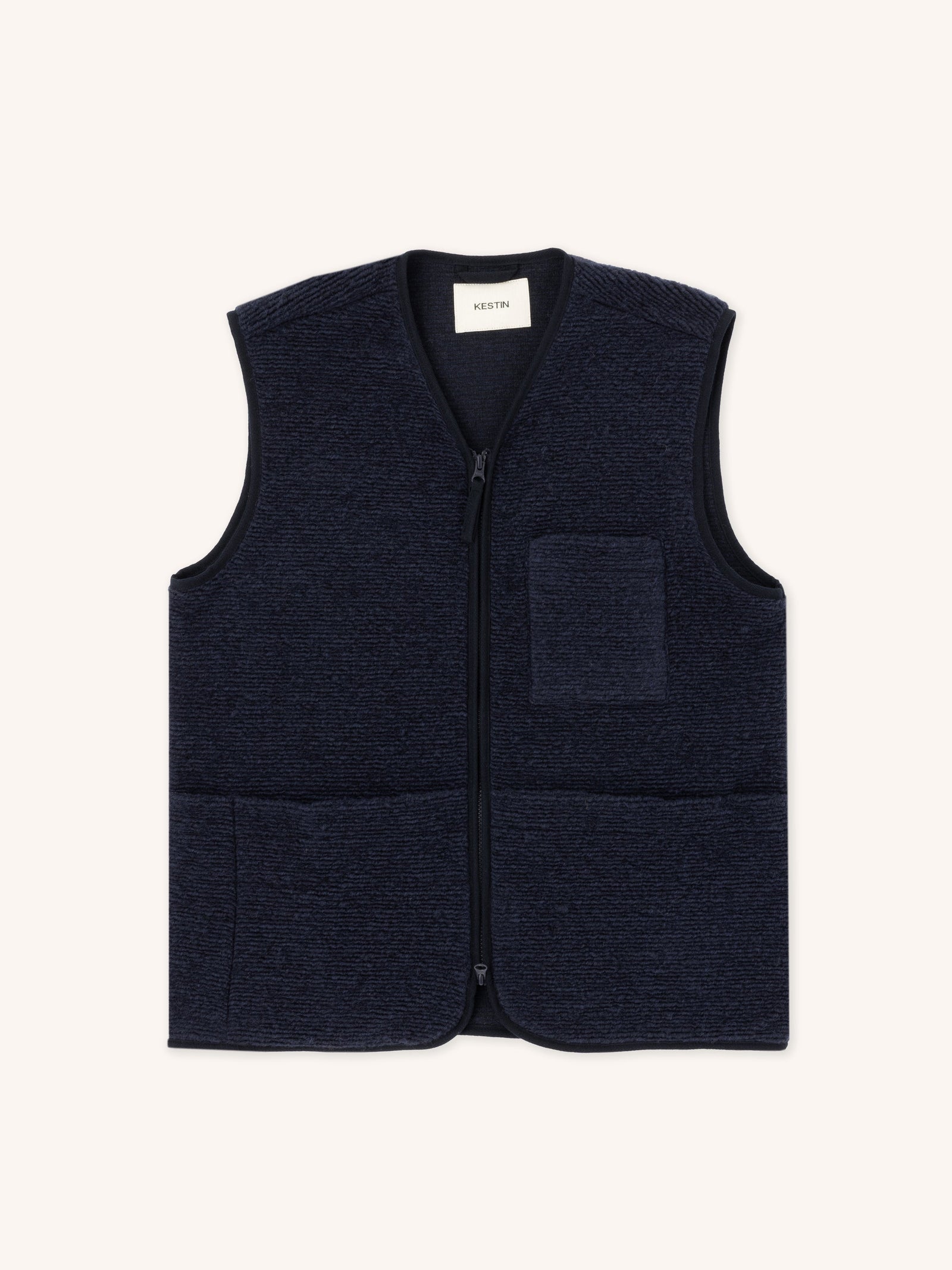 Bute Vest In Ribbed Fleece