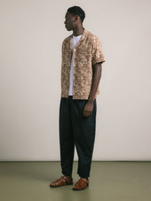 Crammond Shirt in Brown Landscape Print Cotton