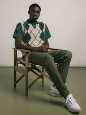 Inverness Trouser in Olive Cotton Twill