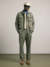 Tyndrum Field Jacket in Military Slub Cotton