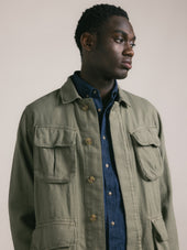 Tyndrum Field Jacket in Military Slub Cotton