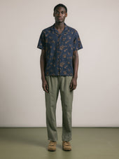 Doune Pant in Military Slub Cotton