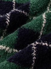 Muirfield Argyle Cardigan in Collegiate Green Organic Cotton