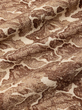 Crammond Shirt in Brown Landscape Print Cotton