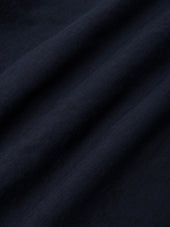 Ferness Oversized Shirt in Dark Navy Slub Cotton