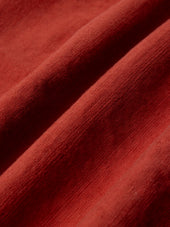 Ferness Oversized Shirt in Rusted Red Slub Cotton