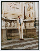 Ramie Canapa Double Breasted Tailored Jacket
