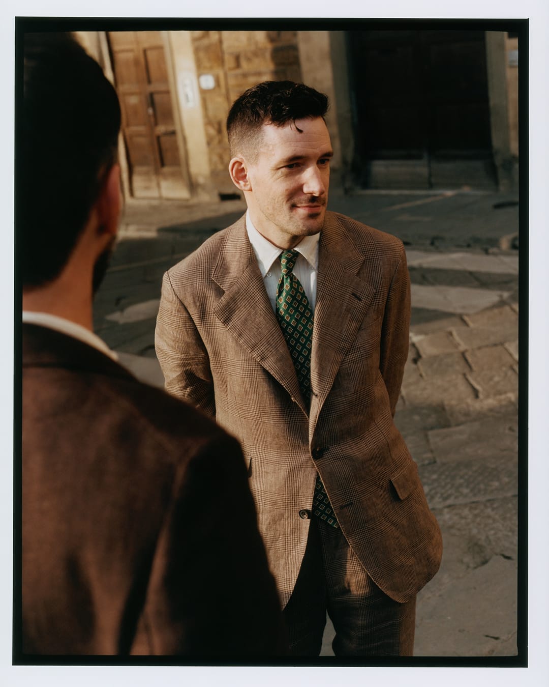 Prince Of Wales Check Linen Tailored Jacket