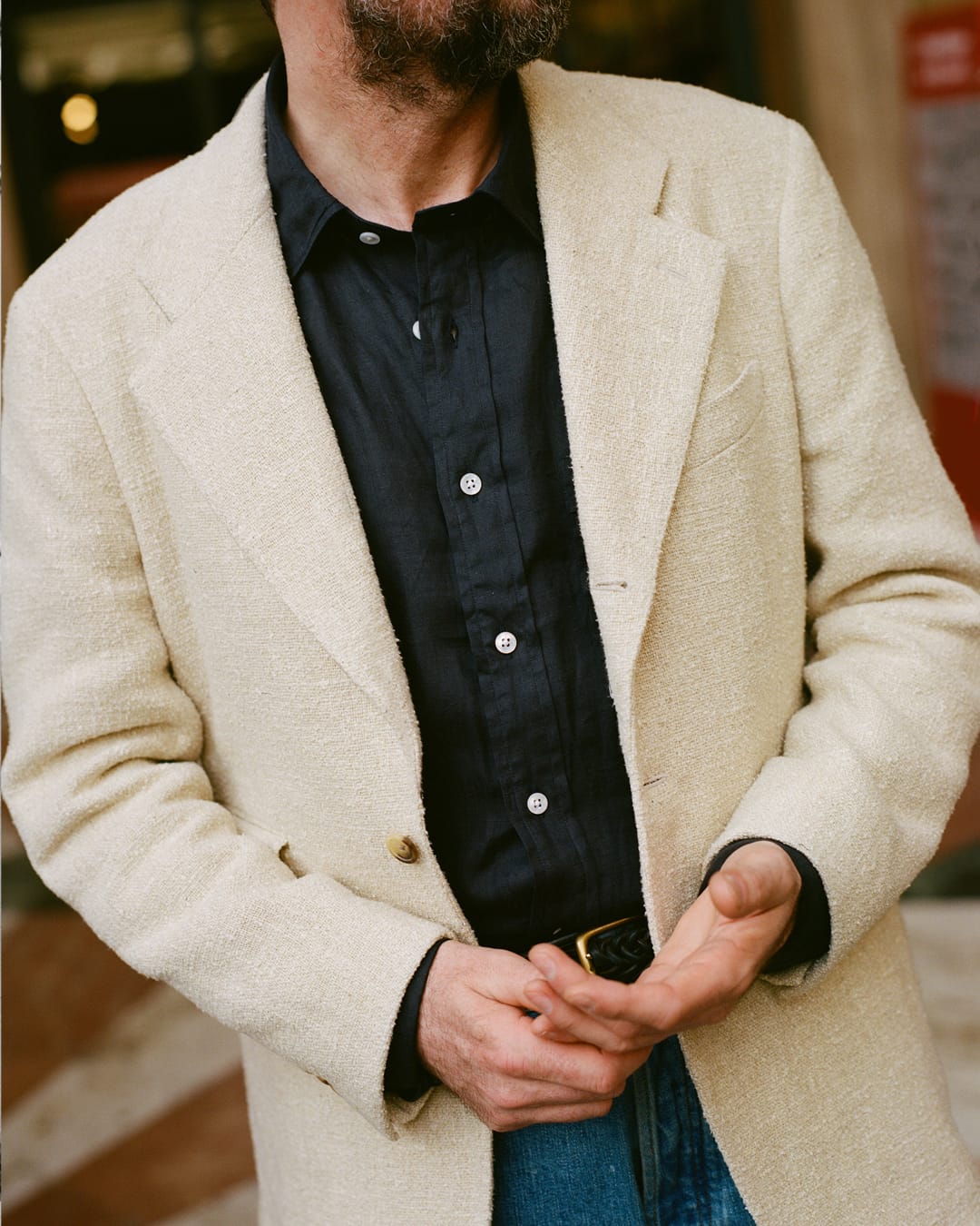 Silk Canapa Tweed Blazer