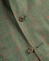 Made In Canada Green Windowpane Wool Silk Sport Coat