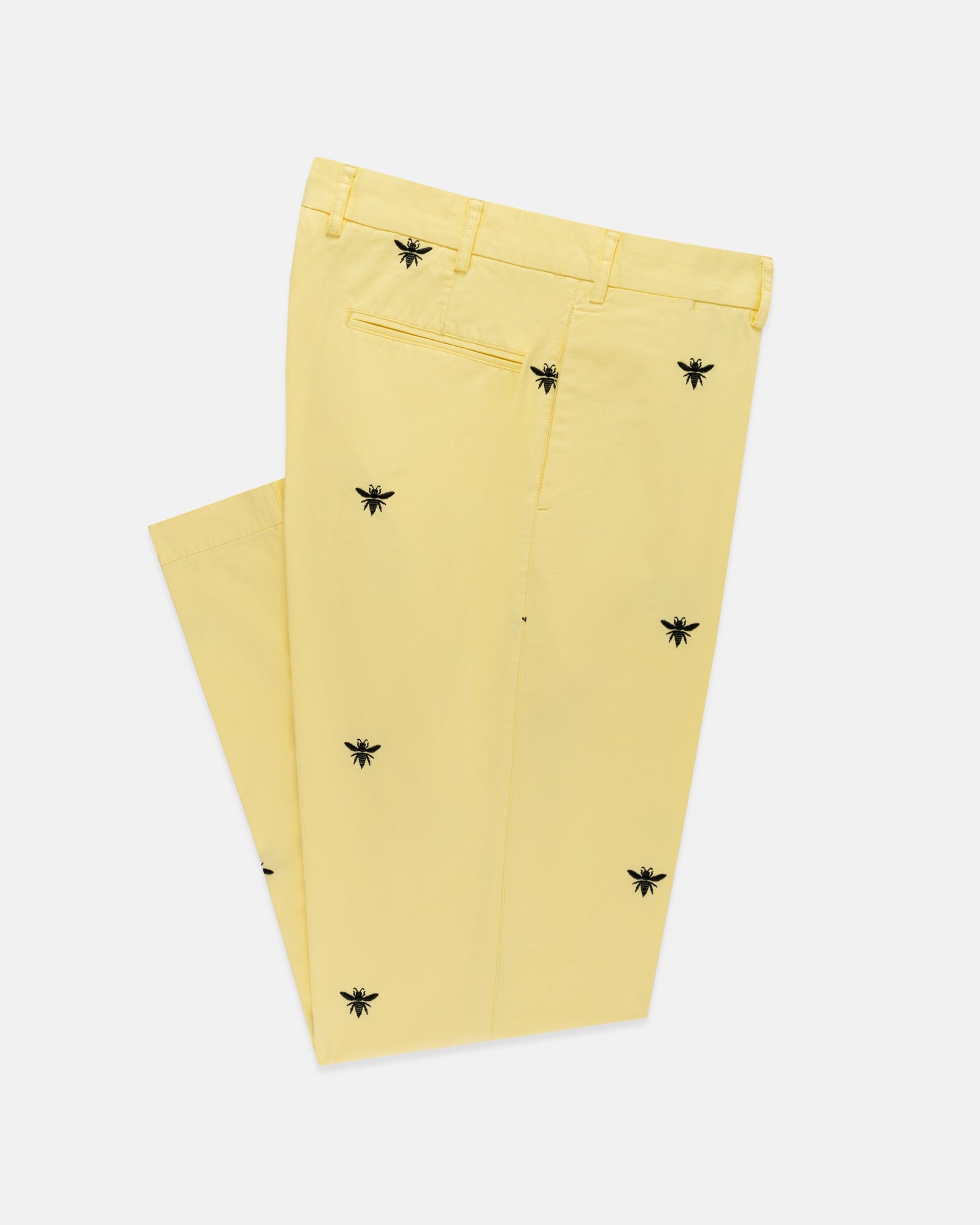 Wasp Embroidered Cotton Twill Pant