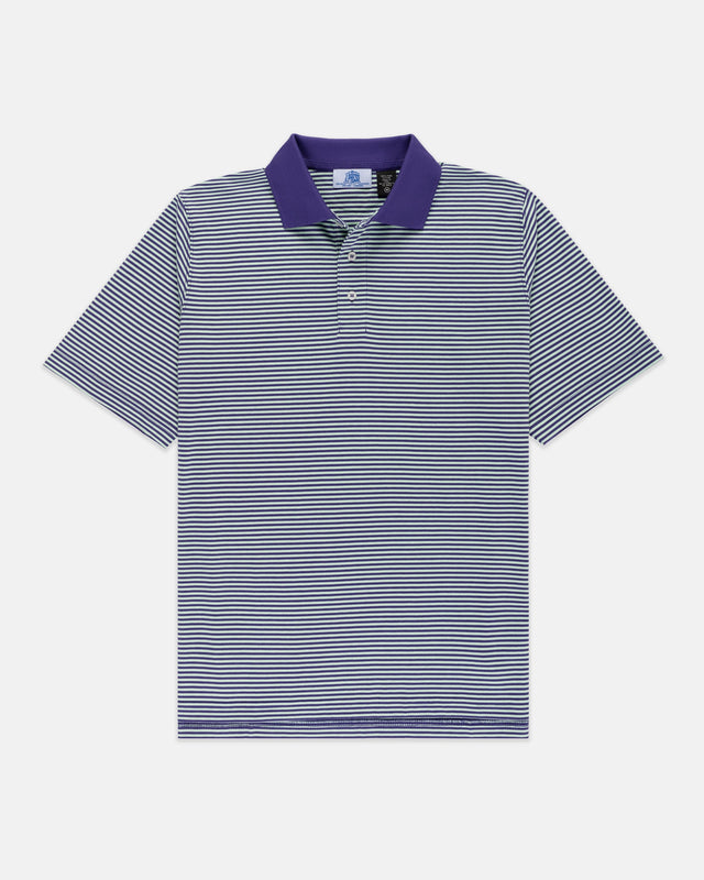 Short Sleeve Stripe Polo Light Green Light Blue