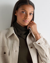 Unisex Silk Cashmere Scarf Arabica Khaki Green