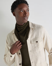 Unisex Silk Cashmere Scarf Arabica Khaki Green