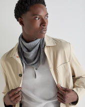 Unisex Silk Cashmere Scarf Graphite Grey