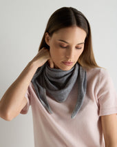 Unisex Silk Cashmere Scarf Graphite Grey