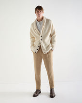 Men's Kensington Cashmere Cardigan New Ivory White