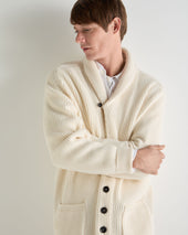 Men's Kensington Cashmere Cardigan New Ivory White