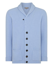 Men's Kensington Cashmere Cardigan Sea Mist Blue