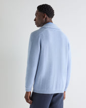 Men's Kensington Cashmere Cardigan Sea Mist Blue