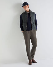 Men's Conduit Fine Gauge Cashmere V Neck Jumper Summer Navy Blue