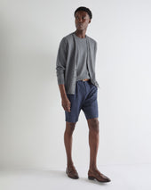 Men's Oxford Round Neck Cashmere Jumper Ash Grey