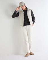 Men's Oxford Round Neck Cashmere Jumper Deep Charcoal Grey