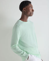 Men's Oxford Round Neck Cashmere Jumper Mint Green