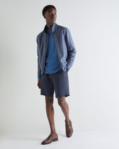 Men's Oxford Round Neck Cashmere Jumper Sunshine Blue