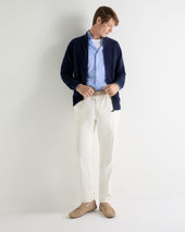 Men's Knightsbridge Full Zip Cashmere Jumper Deep French Blue