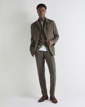 Men's Knightsbridge Full Zip Cashmere Jumper Olive Green