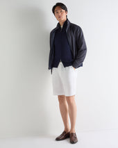 Men's Hyde Fine Gauge Cashmere Full Zip Jumper Summer Navy Blue