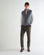 Men's Mall Reversible Cashmere Gilet Ash Grey