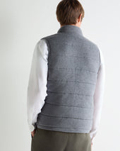 Men's Mall Reversible Cashmere Gilet Ash Grey