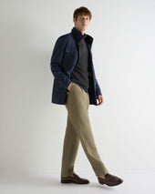 Men's Carnaby Half Zip Cashmere Jumper Deep Charcoal Grey