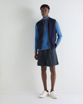 Men's Carnaby Half Zip Cashmere Jumper Sunshine Blue