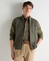 Men's Shaftesbury Cashmere Gilet Olive Green