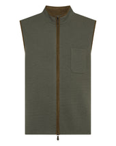 Men's Shaftesbury Cashmere Gilet Olive Green