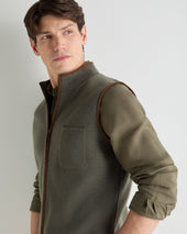 Men's Shaftesbury Cashmere Gilet Olive Green
