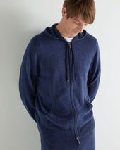 Men's Ladbroke Cashmere Hoodie Bright Denim Blue