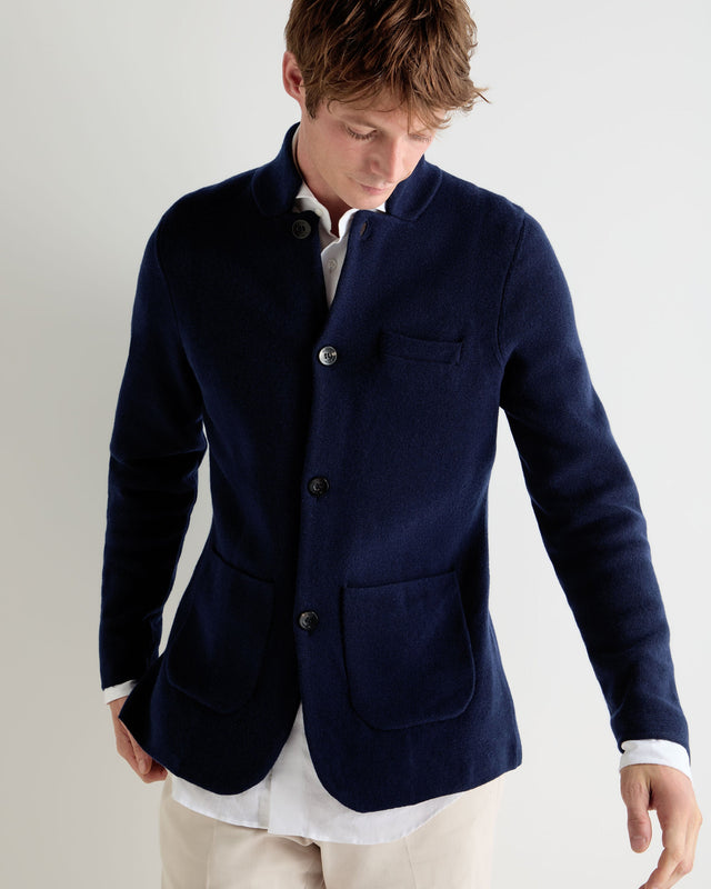 Men's Grosvenor Milano Cashmere Jacket Deep French Blue