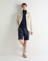 Men's Mayfair Turtle Neck Cashmere Jumper Deep French Blue