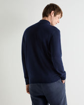 Men's Mayfair Turtle Neck Cashmere Jumper Deep French Blue
